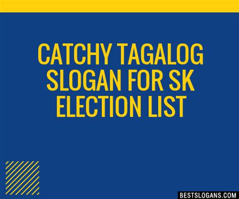 tagalog tagline for sk chairman with meaning|100+ Catchy Tagalog On Sk Chairman Slogans 2024 + Generato.